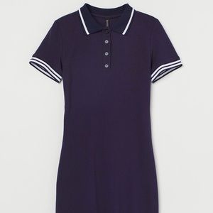 H&M Navy Pique Polo Dress XL